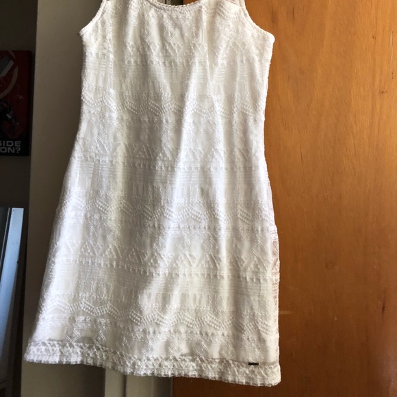 White embroidered mini dress - Picture 6 of 6